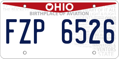 OH license plate FZP6526