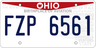 OH license plate FZP6561