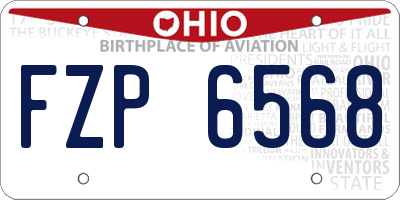 OH license plate FZP6568