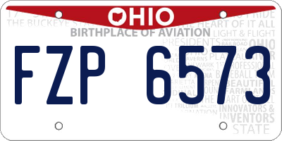 OH license plate FZP6573