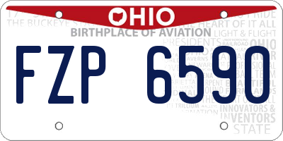 OH license plate FZP6590