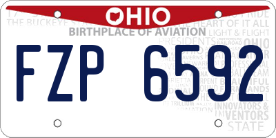 OH license plate FZP6592