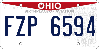 OH license plate FZP6594