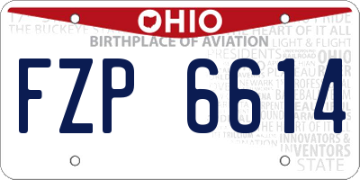 OH license plate FZP6614
