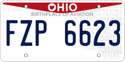 OH license plate FZP6623