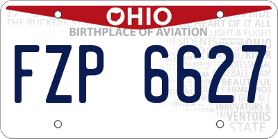 OH license plate FZP6627