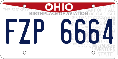 OH license plate FZP6664