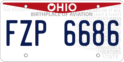 OH license plate FZP6686