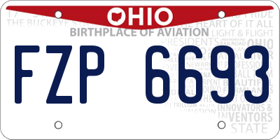 OH license plate FZP6693