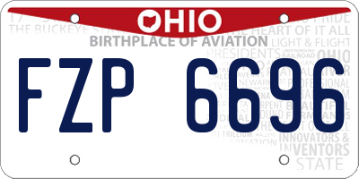 OH license plate FZP6696