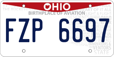 OH license plate FZP6697