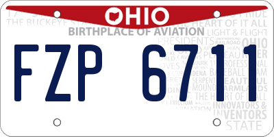 OH license plate FZP6711