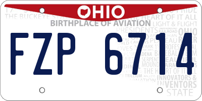 OH license plate FZP6714