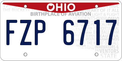 OH license plate FZP6717