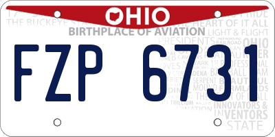OH license plate FZP6731