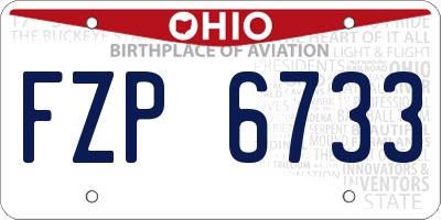 OH license plate FZP6733