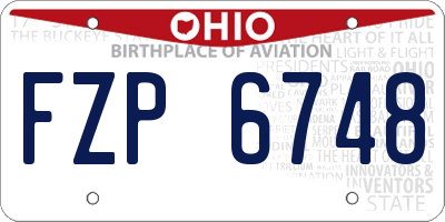 OH license plate FZP6748