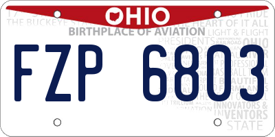 OH license plate FZP6803