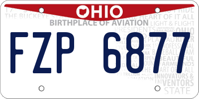 OH license plate FZP6877