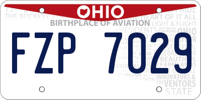 OH license plate FZP7029