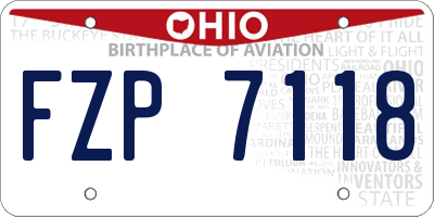 OH license plate FZP7118