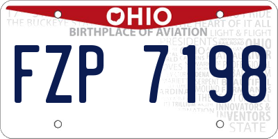 OH license plate FZP7198