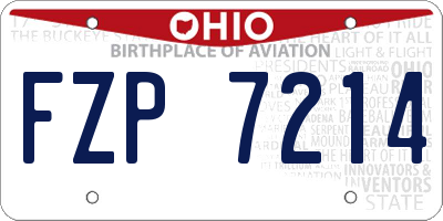 OH license plate FZP7214