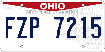 OH license plate FZP7215
