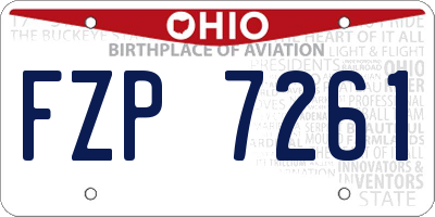 OH license plate FZP7261