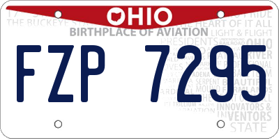 OH license plate FZP7295
