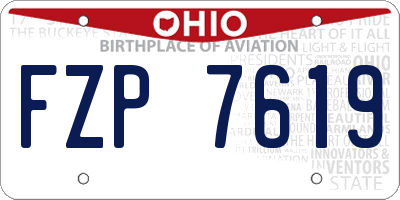 OH license plate FZP7619