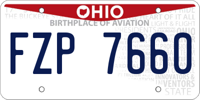 OH license plate FZP7660