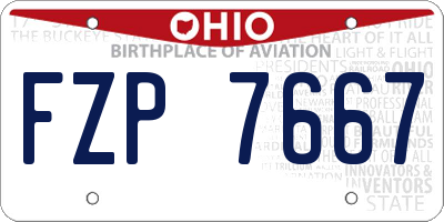OH license plate FZP7667