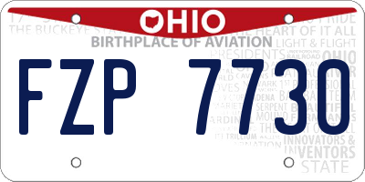 OH license plate FZP7730