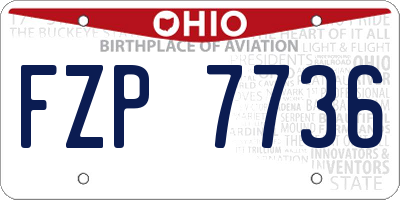 OH license plate FZP7736
