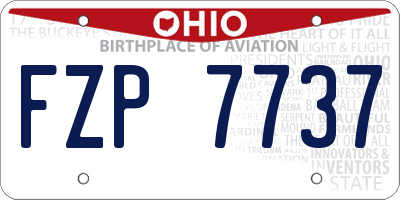 OH license plate FZP7737
