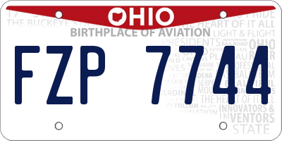OH license plate FZP7744