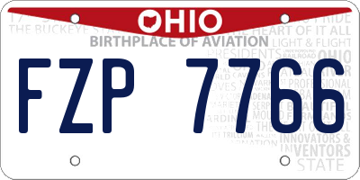 OH license plate FZP7766