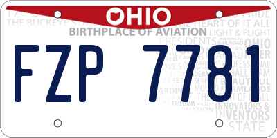 OH license plate FZP7781