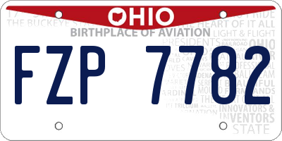 OH license plate FZP7782