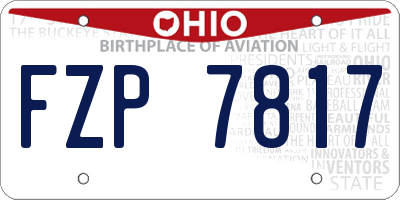 OH license plate FZP7817