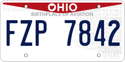 OH license plate FZP7842