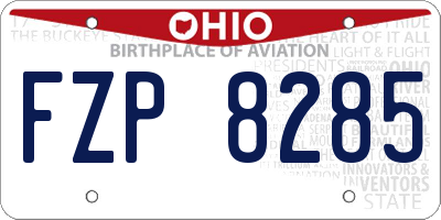 OH license plate FZP8285