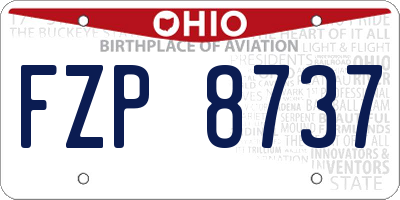 OH license plate FZP8737