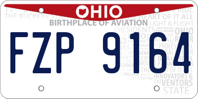 OH license plate FZP9164