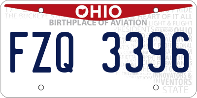 OH license plate FZQ3396