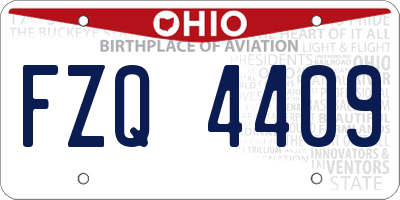 OH license plate FZQ4409