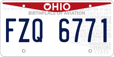 OH license plate FZQ6771