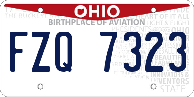 OH license plate FZQ7323
