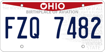 OH license plate FZQ7482